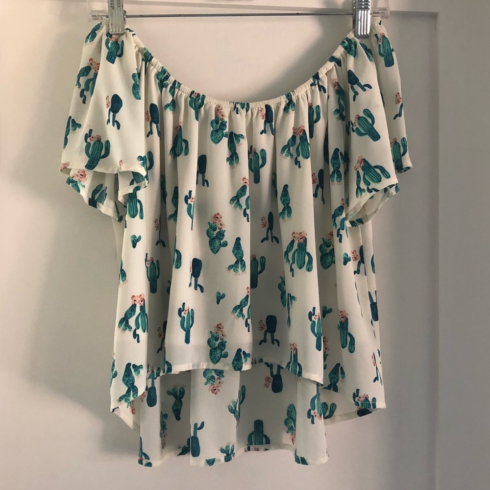 Off the Shoulder Cactus Top